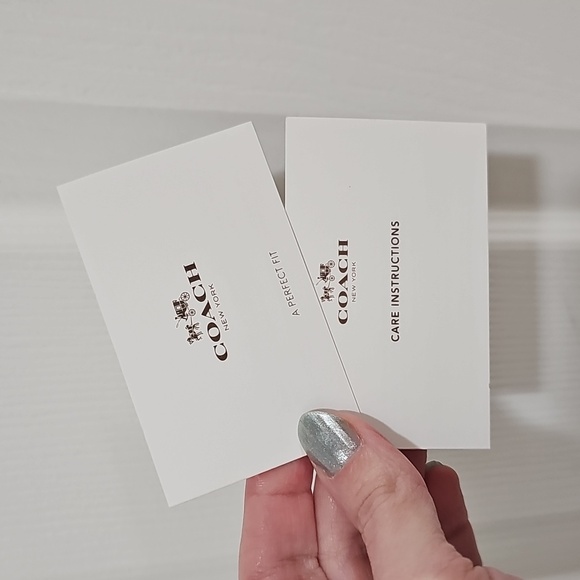 Coach Blue Wristlet with Shearling Trim - Picture 13 of 13